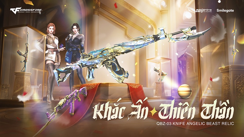 Crossfire giới thiệu vũ khí khắc ấn mới với Kho Báu Hoàng Gia Sapphire QBZ-03 Angelic Beast Relic